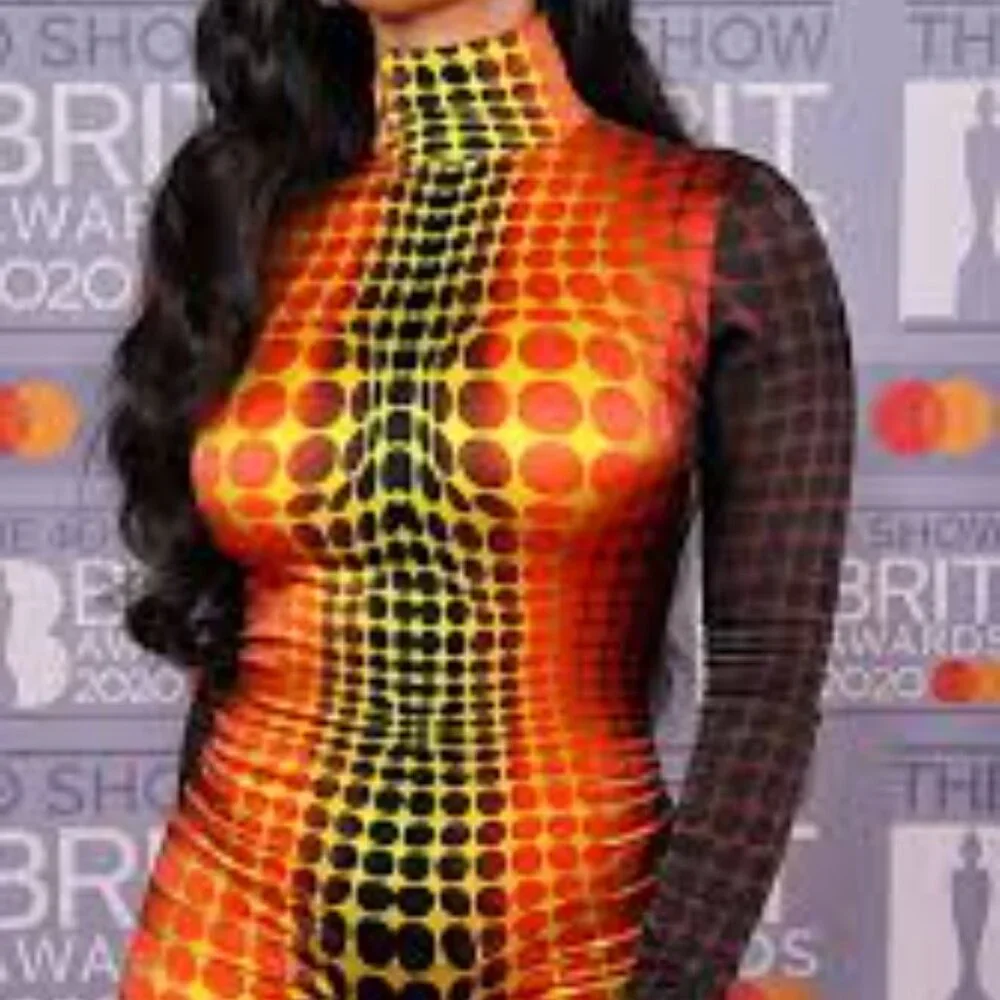Polka-Dot Illusion Bodycon Zip Front Onesie Jumpsuit Catsuit - Picture 3 of 11